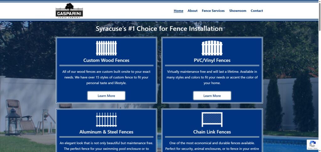 SyracuseFencing.com Web Design Project